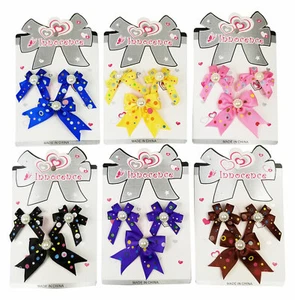 18 PCS Ribbon Polka Dots Hair Pin Hair Clip w/Pearl for Girls Brooch Assorted - Picture 1 of 3