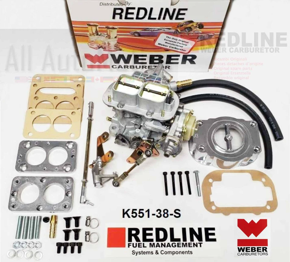 Kit de carburador Jeep CJ7 Wrangler Cherokee con transmisión manual WEBER Peformance 38/38 Foto 1 de 4