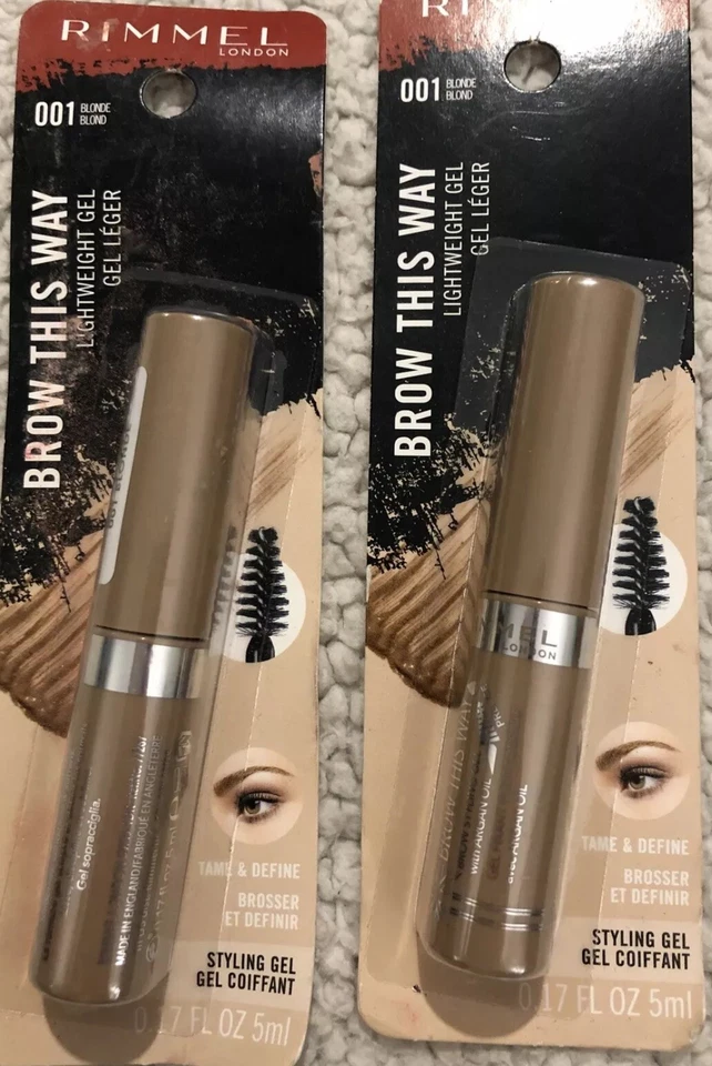 Rimmel Brow This Way Lightweight Brow Gel, 001 Blonde Lot Of 2 - Image 1 of 1
