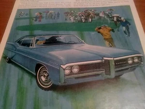1968 68 Pontiac Catalina 10"x 14"  Car Ad -Rainy Golf Day - Picture 1 of 5