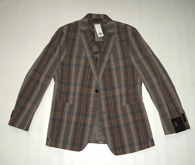 $298 NEW Banana Republic Blazer in Multicolor Size 40S SLIM Cotton/Linen - Image 1 of 4