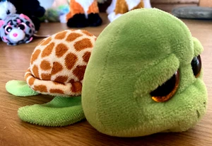 VGC Genuine TY BEANIE Boo's 6" TURBO The GREEN TURTLE Toy 2023 Discontinued - Picture 1 of 23