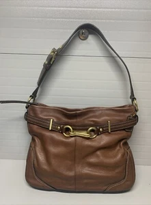 Rare Vintage Coach Hampton Belted Brown Leather Medium Shoulder bag - Picture 1 of 13