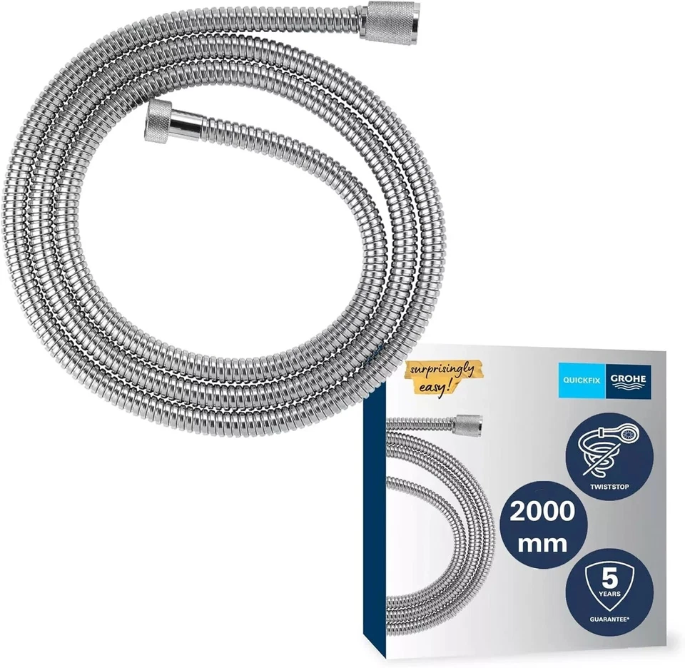 GROHE Vitalioflex Metal Long-Life - Shower Hose 2 M (Tensile Strength 75 Kg