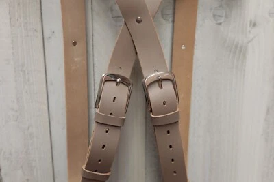 Correa de cabestrillo ajustable Harnrss de doble cámara cuero genuino liberación rápida hecha a mano Foto 1 de 4