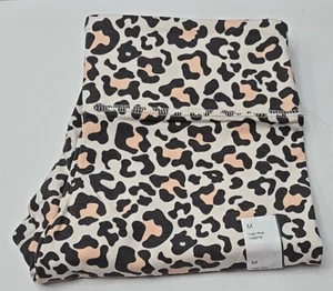 Women's High-Waisted Leopard Print Leggings Wild Fable Medium Beige-New w/ tags - Picture 1 of 7