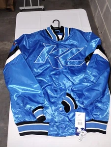 Men's Starter Royal Kyle Larson Home Game Full-Snap Varsity Jacket Sz L - Picture 1 of 3