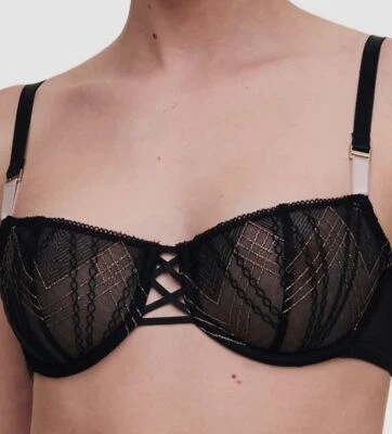Sutiã Chantelle Feminino Preto Memento Demi Tamanho 36D $98 - Imagem 1 de 3