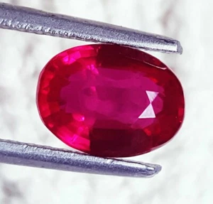 Piedra preciosa suelta sin tratar rubí rojo natural sin calefacción certificada de 3,15 quilates ~PR426 - Imagen 1 de 6