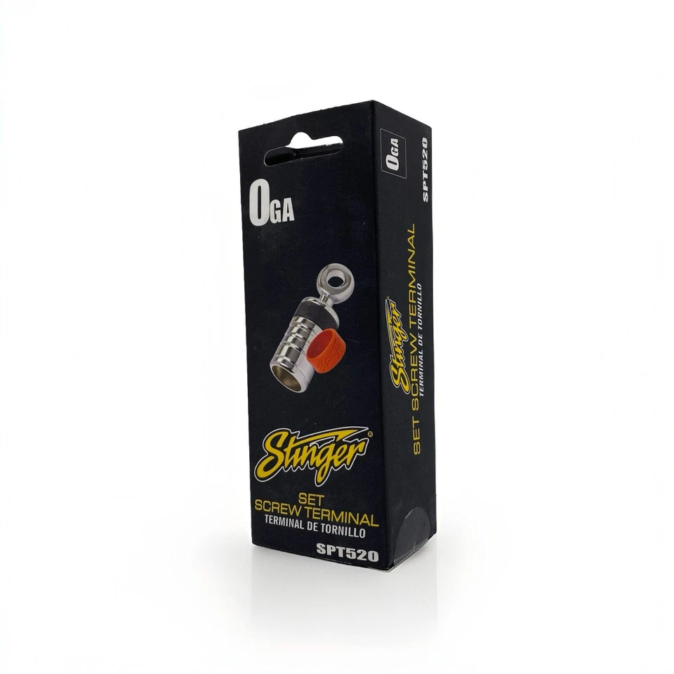 Stinger SPT520 Ring Terminal 1/0 Gauge Wire Input and 5/16" Ring Opening Chrome - Image 1 of 4