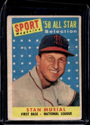 1958 Topps Stan Musial #476 - Imagem 1 de 3