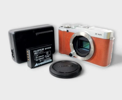 FUJIFILM X-M1 Mirrorless Digital Camera Brown Body for Fuji X-mount Lens used - Image 1 of 4