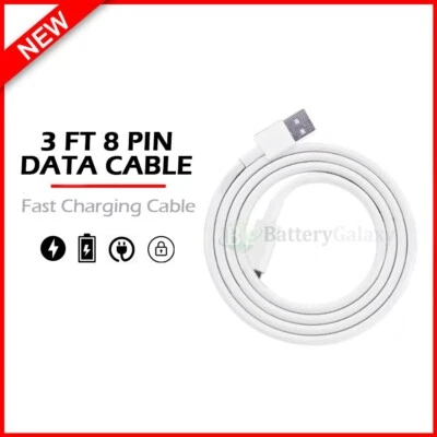 USB A to iPhone Charger Charging Cable For iPhone 14 13 12 11 Pro Max 8 7 6 iPad - Image 1 of 4