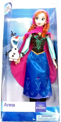 NUEVO en Caja Muñeca Clásica Disney Store 12"" ANNA CONGELADA con Olaf Foto 1 de 2