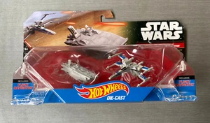 STAR WARS 2015 Hot Wheels DIE CAST First Order Transporter Resistence X-Wing NEW - Picture 1 of 10