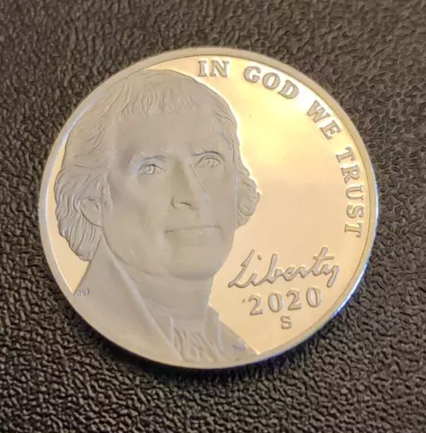 2020 S Proof Jefferson Nickel - From a proof set - Free Shipping Cover