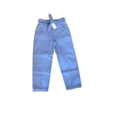 Pantalones cargo JOIE Periwinkle azul para mujer nuevos con etiquetas con corbata frontal talla 4 Foto 1 de 4