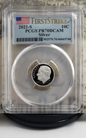 2022-S Silver Roosevelt Proof Dime PCGS PR70DCAM - FS - Top Grade - Nice!!! Cover