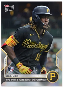 Tarjeta de novato 2022 Topps NOW Oneil Cruz # 800 Pittsburgh Pirates - Imagen 1 de 2