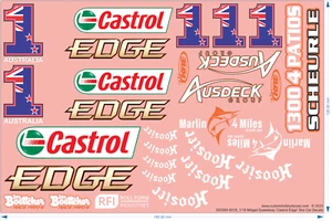 'Castrol Edge' Midget-Speedway Slot Car Decals- 1/18 1/24 1/32 1/64 - WD - Bild 1 von 5
