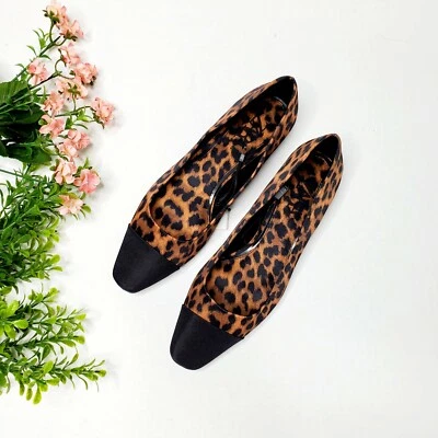 NUEVO CON ETIQUETAS Zara Puntera Estampado Animal Leopardo Ballet Pisos Ref 2518/510 Foto 1 de 4