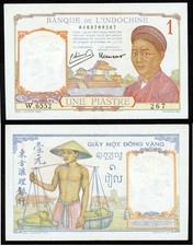 New listing
French Indo-China Uncirculated 1 Piastre 1946 P-54C