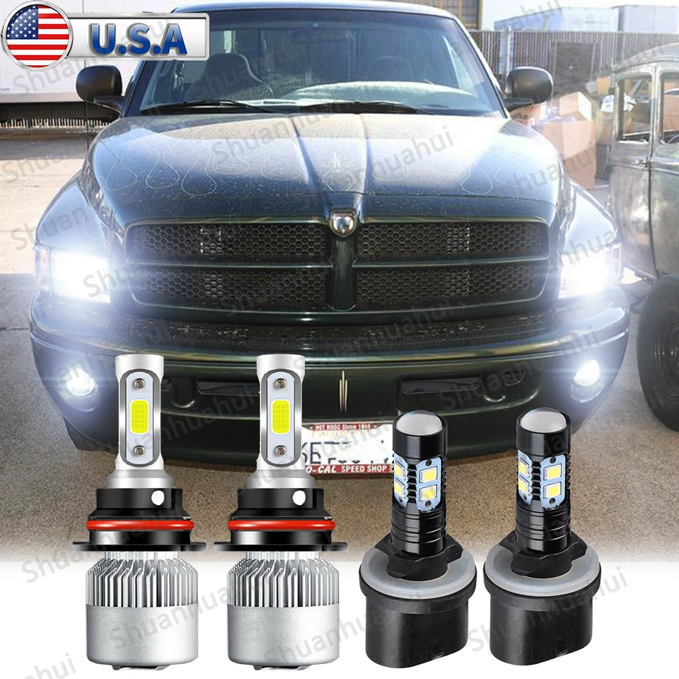 Faros antiniebla altos/bajos LED para Dodge RAM 1500 2500 3500 1994-2001 Foto 1 de 4