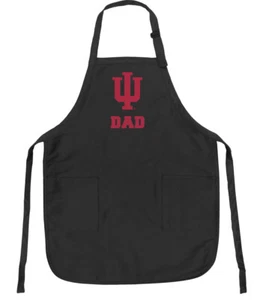 Indiana University DAD Apron OFFICIAL IU Hoosier DAD APRONS -ADJ NECK & POCKETS! - Picture 1 of 2
