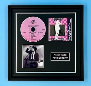Pete Doherty signed Foto & CD gerahmt & COA Felt Better Alive Poster Autogramm - Bild 1 von 7