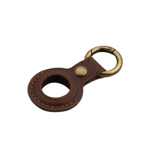 New Durable Cowhide Leather Protective Cover Case Holder For Apple Airtag 2021 - Foto 1 di 10