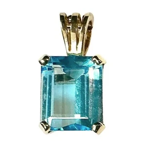 Colgante aguamarina oro amarillo 14kt - Imagen 1 de 6