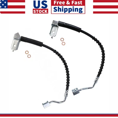 2x Front Left & Right Brake Hose Brake Line For 1998 1999 2000 2001 Ford Ranger - Image 1 of 4