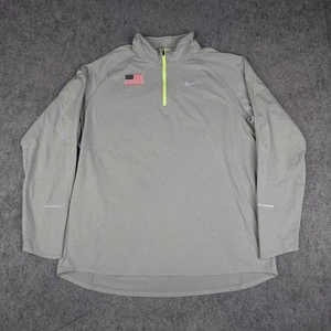 Camisa del Equipo Olímpico de Estados Unidos Para Hombres 2XL Gris Nike Dri Fit Cuarto Cremallera Pullover - Imagen 1 de 12