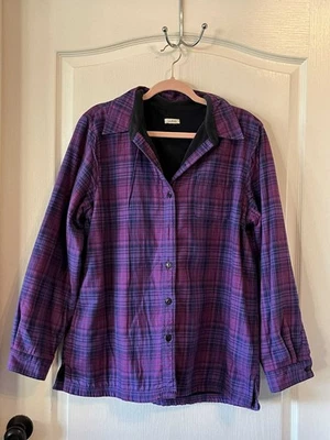 L.L. Bean Fleece Lined Flannel Shirt Women's size XL - Image 1 of 4