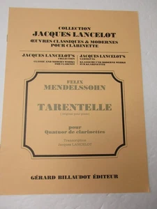 Felix Mendelssohn Tarentella für Klarinette Quartett Noten Gerard Billaudot - Bild 1 von 4
