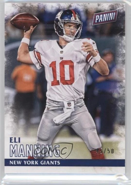 2016 Panini Black Friday Football Thick Stock /50 Eli Manning #26 - Image 1 of 2