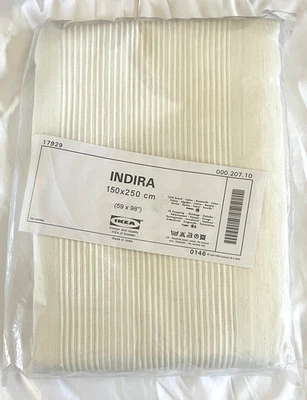 NUEVO NIP IKEA INDIRA Tejido 100% Algodón Off-White DOBLE Colcha o Tiro 59"x 98" Foto 1 de 2