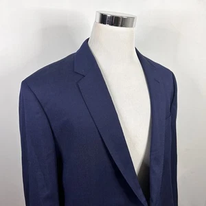 The Blk Smoking 46 L Sport Mantel blau Tollegno Wolle zwei Knöpfe gefüttert doppelt belüftet - Bild 1 von 9