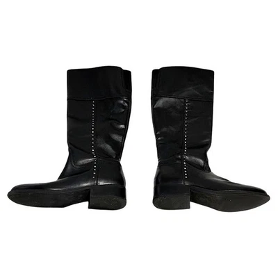 Botas Marc Fisher Mujer 6.5M Cuero Negro Tachonado a la Rodilla Equitación Foto 1 de 4
