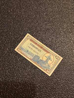 Series 681 50 cents (AU) US Military Payment Certificate ** PAPER CURRENCY - Image 1 of 4