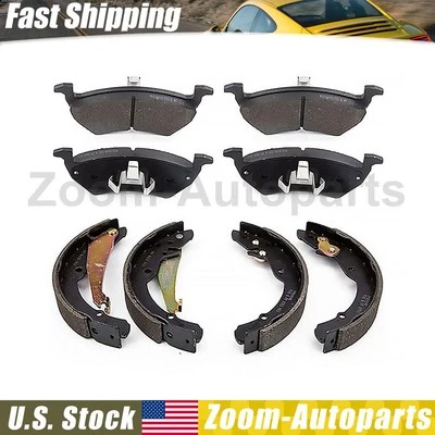 Kit de pastillas de freno delanteras traseras + zapatas de freno de tambor para Volkswagen Gol 2012-2013 sedán Foto 1 de 4