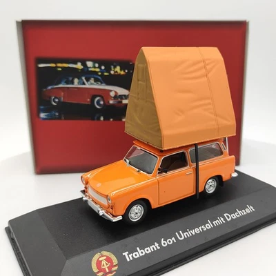 Atlas 1/43 East German Trabant6o1 Universal Model with Tent Alloy Car Model  - Image 1 of 4