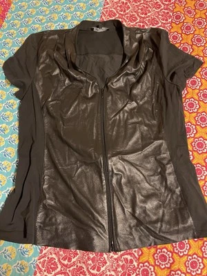 Camisa Lafayette 148 Cuero Algodón Negra Talla 14 Foto 1 de 4