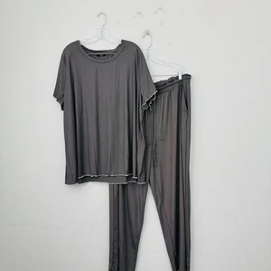 Juego de 2 salón acanalado gris verde Studio 1886 para mujer talla 2X” - Imagen 1 de 9