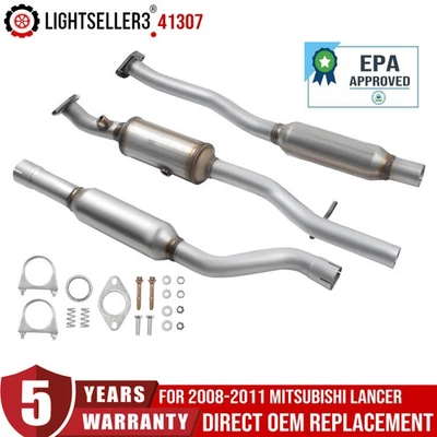 Front+Rear Catalytic Converter Set 41307 For 2008-2011 Mitsubishi Lancer 2.0 2.4 - Image 1 of 4