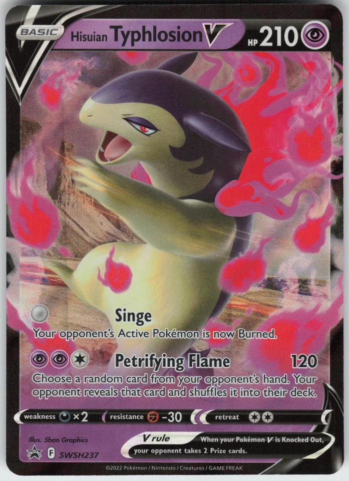 Foil Hisuian Typhlosion V SWSH237 SWSH: Sword & Shield Promo Cards Promo NM - Image 1 of 1