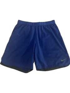 Nike Large Dri-FIT Pantaloncini da Corsa Uomo Navy Tessuto Flex 7,5" (886371-478) - Foto 1 di 9