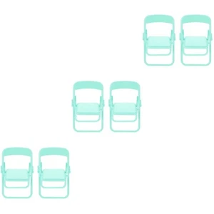 6 PCs Miniaturstuhl Mini Plastikstuhl Tiny Furniture Model Mini House Dekoration - Bild 1 von 12