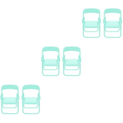 6 PCs Miniaturstuhl Mini Plastikstuhl Tiny Furniture Model Mini House Dekoration - Bild 1 von 4