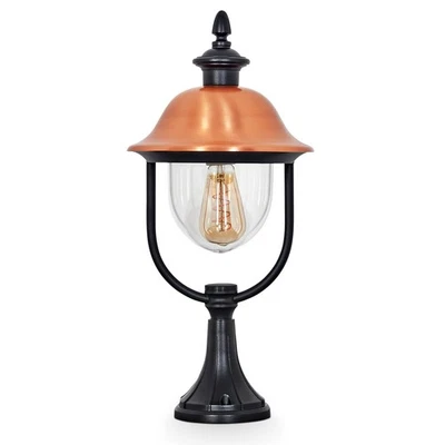 HOFSTEIN Casalaccio Außenwegeleuchte Metall/Kunststoff Schwarz/Kupferfarben/Klar - Bild 1 von 4